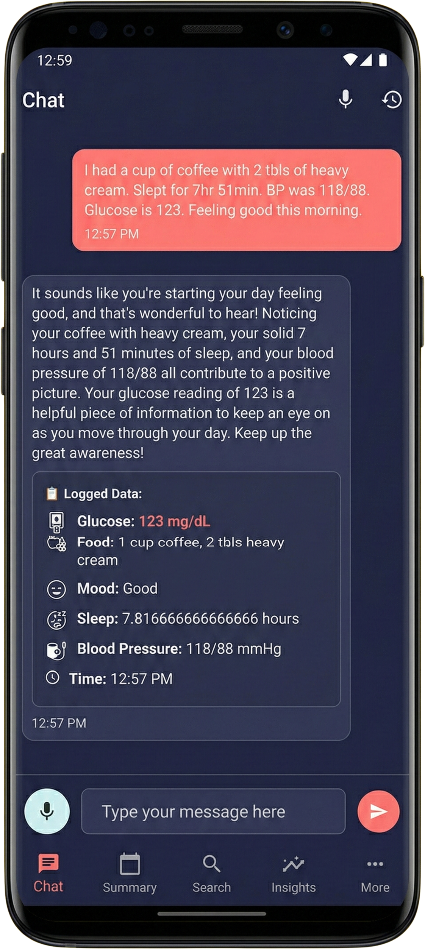 dA1ly App Chat Screen